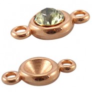 DQ Metal Charm / Connector with setting 2 eyelets for SS39 Rosegold